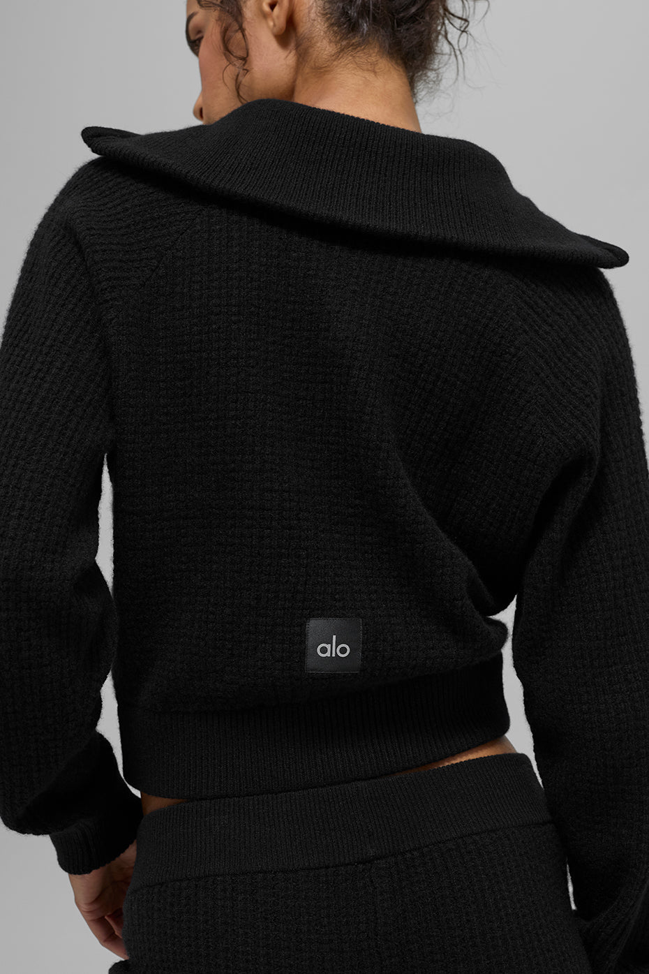 Pull Zippé 1/4 En Cachemire Plush Waffle