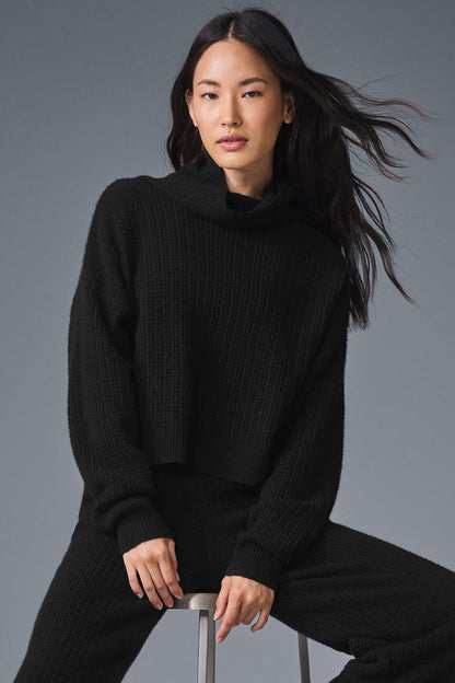 Pull Col Roulé En Cachemire Plush Waffle