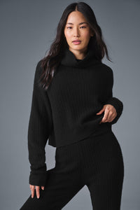 Pull Col Roulé En Cachemire Plush Waffle