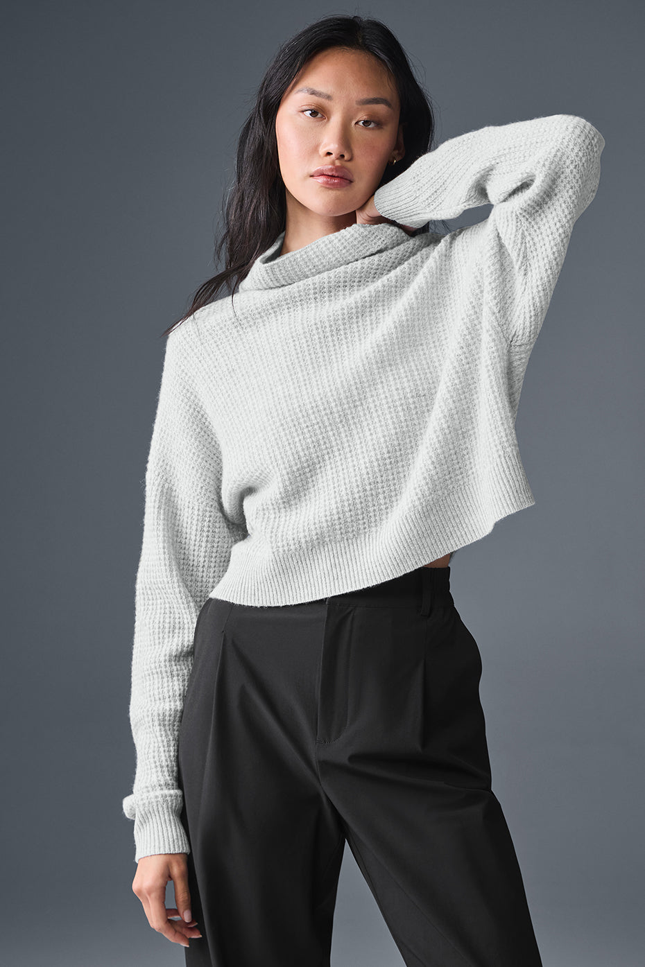 Pull Col Roulé En Cachemire Plush Waffle