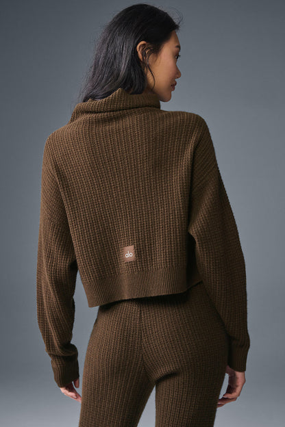Pull Col Roulé En Cachemire Plush Waffle