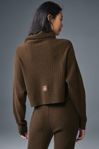 Pull Col Roulé En Cachemire Plush Waffle