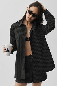 Chemise Manches Longues À Fines Rayures Daylight