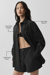 Chemise Manches Longues À Fines Rayures Daylight