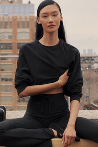 Cropped Sway Crew Neck Pullover