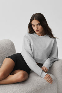 Cropped Sway Crew Neck Pullover