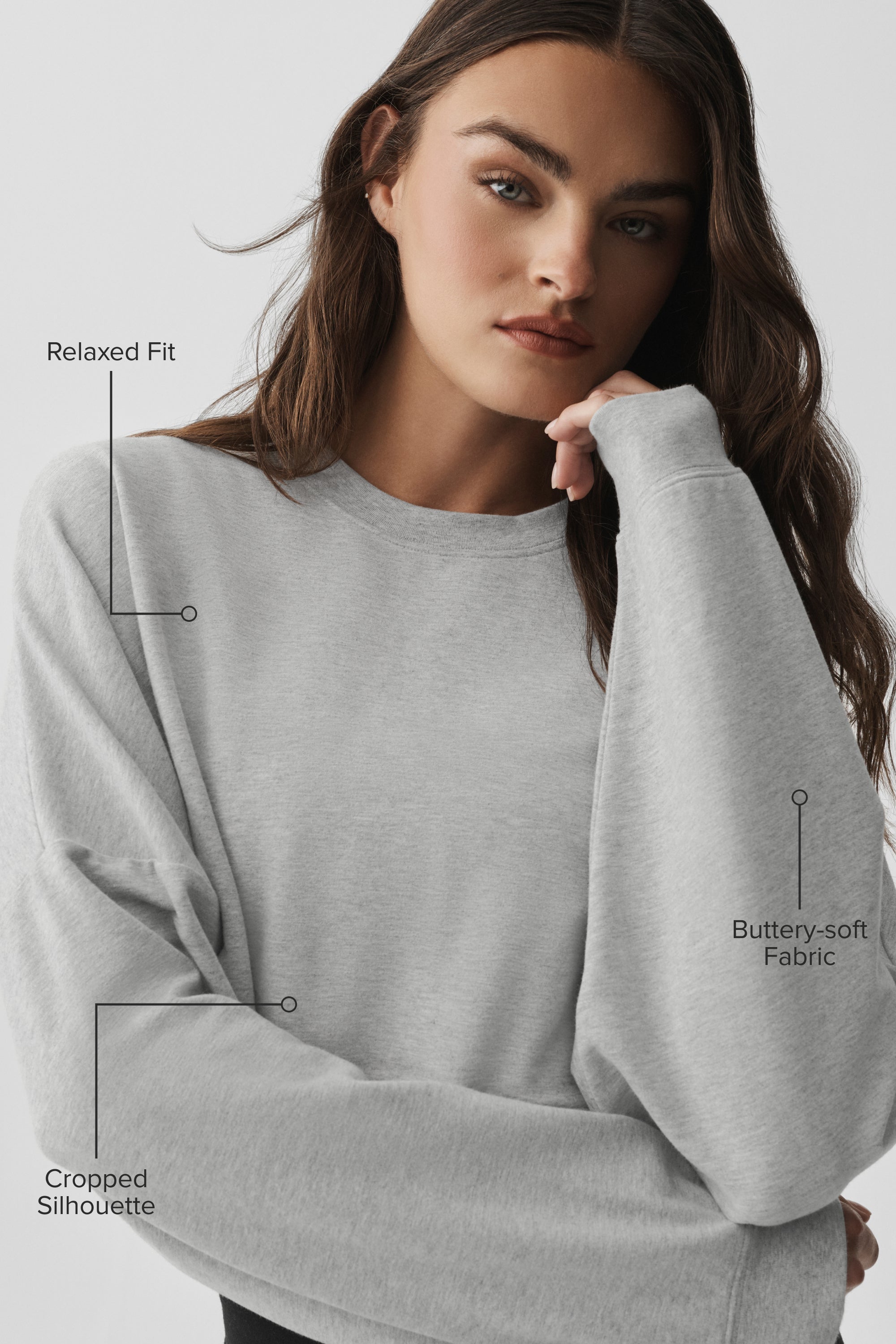 Cropped Sway Crew Neck Pullover