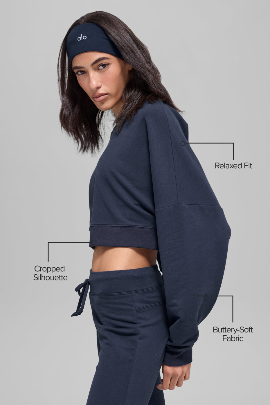Cropped Sway Crew Neck Pullover