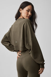 Cropped Sway Crew Neck Pullover