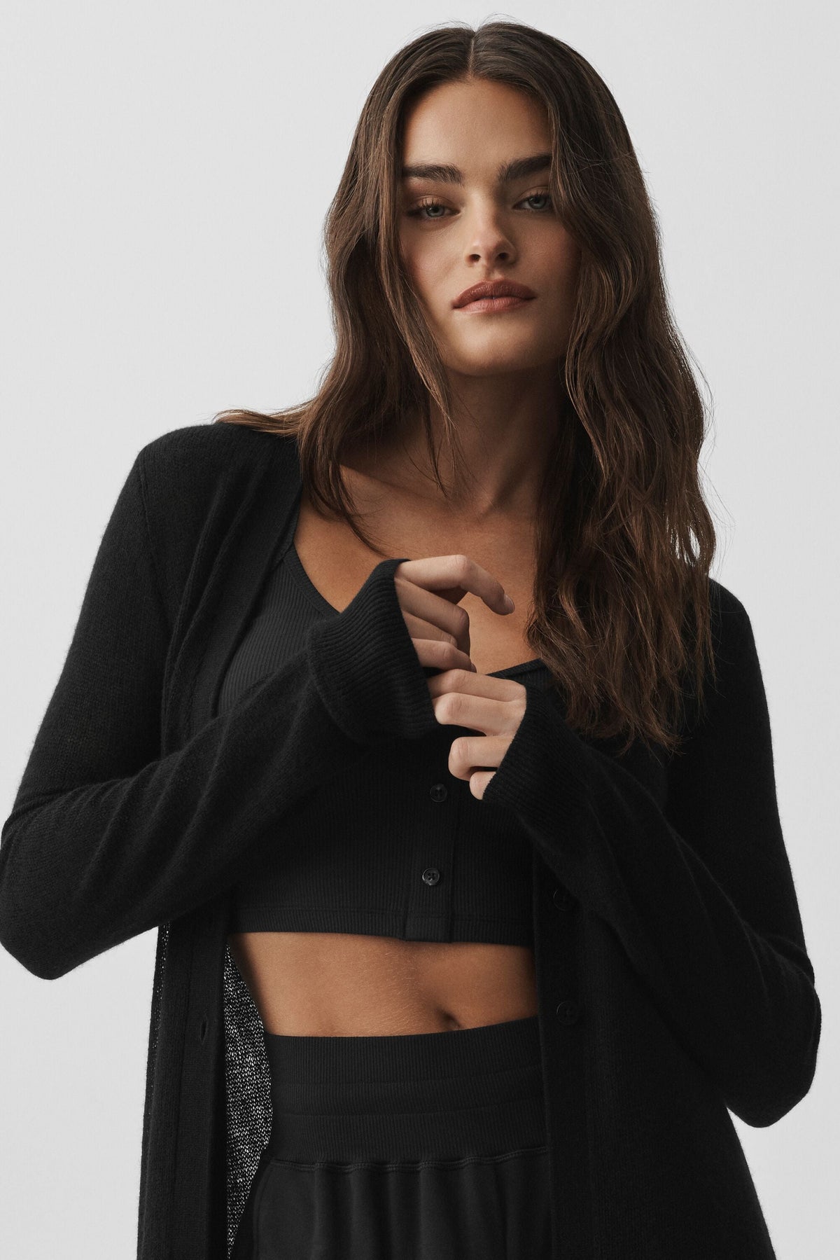Cardigan Long En Cachemire Sheer