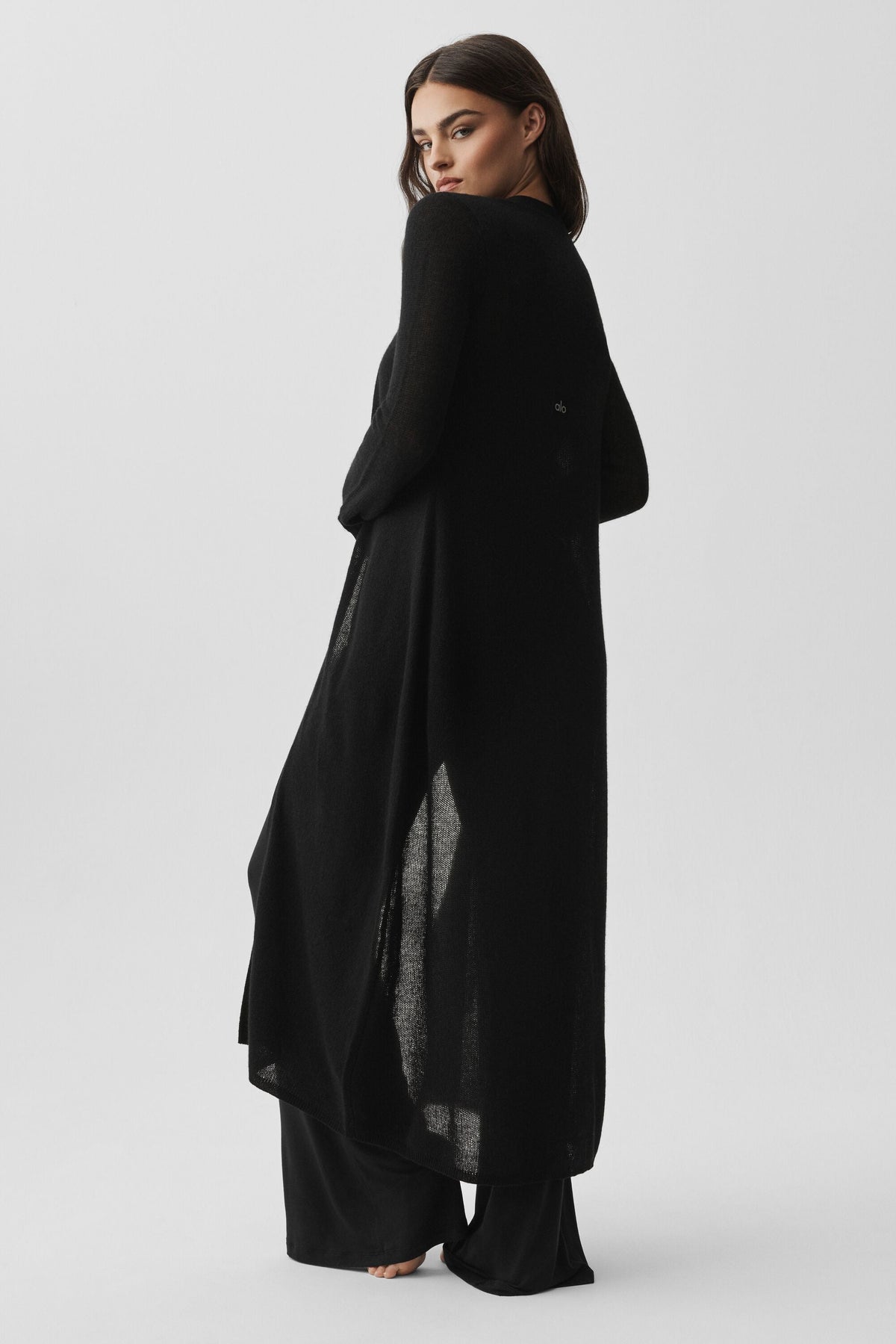 Cardigan Long En Cachemire Sheer