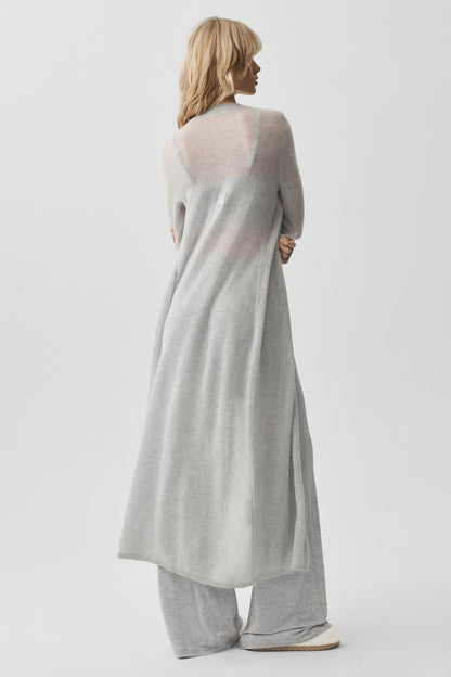 Cardigan Long En Cachemire Sheer