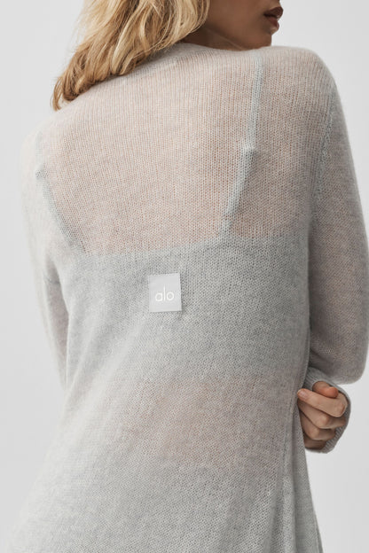 Cardigan Long En Cachemire Sheer