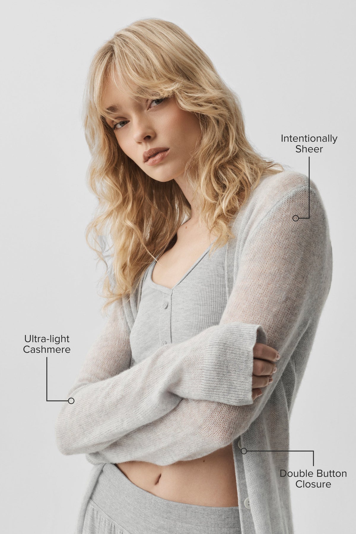 Cardigan Long En Cachemire Sheer