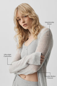 Cardigan Long En Cachemire Sheer