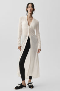 Cardigan Long En Cachemire Sheer