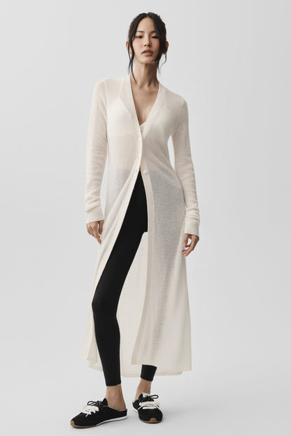 Cardigan Long En Cachemire Sheer