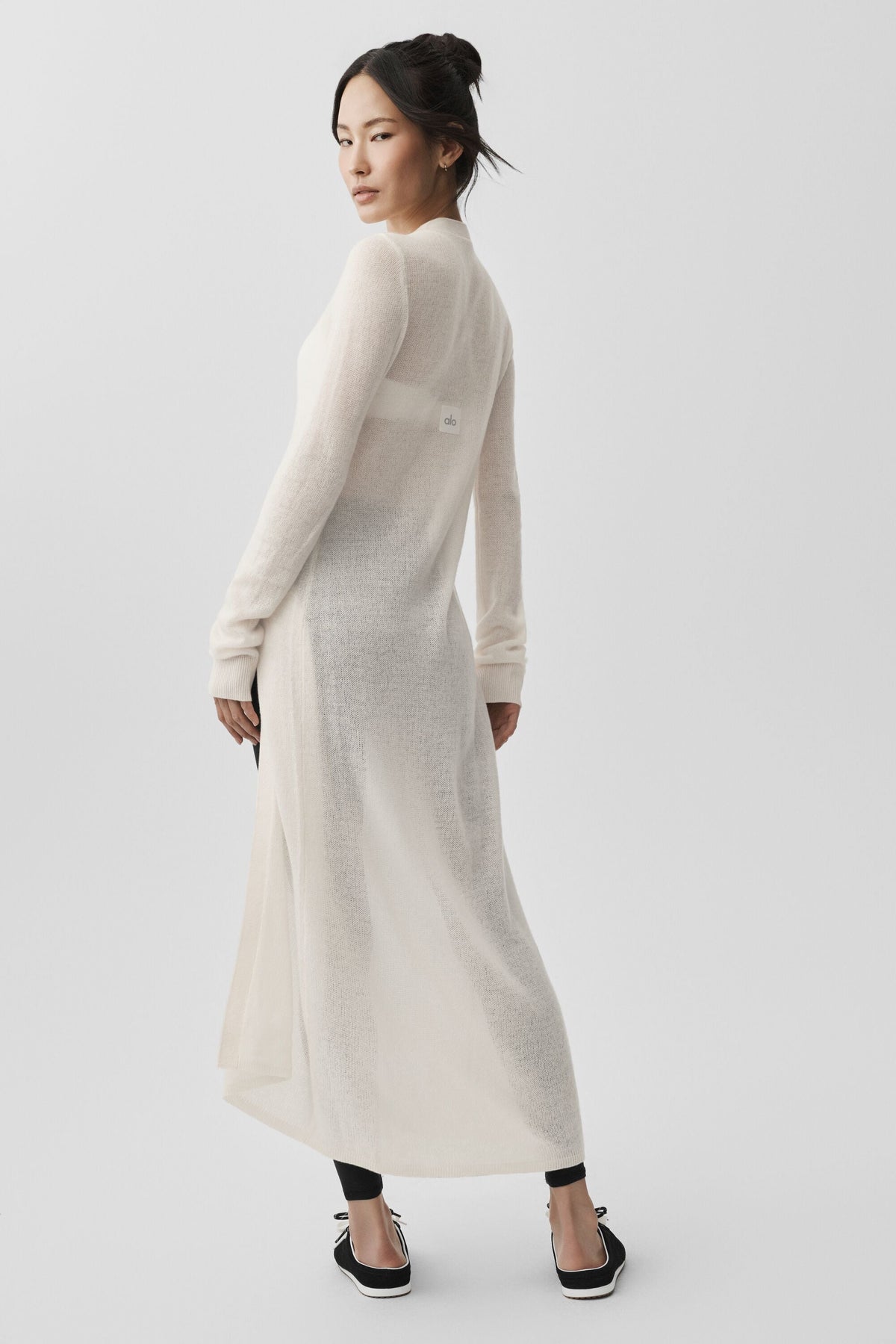 Cardigan Long En Cachemire Sheer