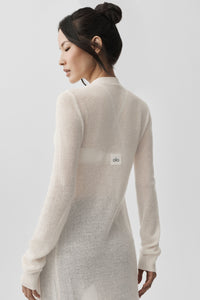 Cardigan Long En Cachemire Sheer