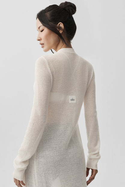 Cardigan Long En Cachemire Sheer