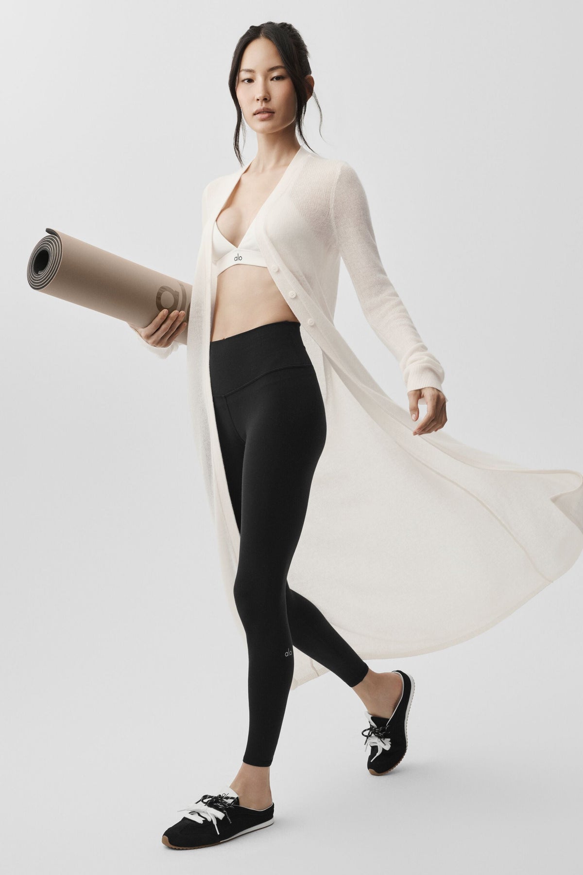 Cardigan Long En Cachemire Sheer
