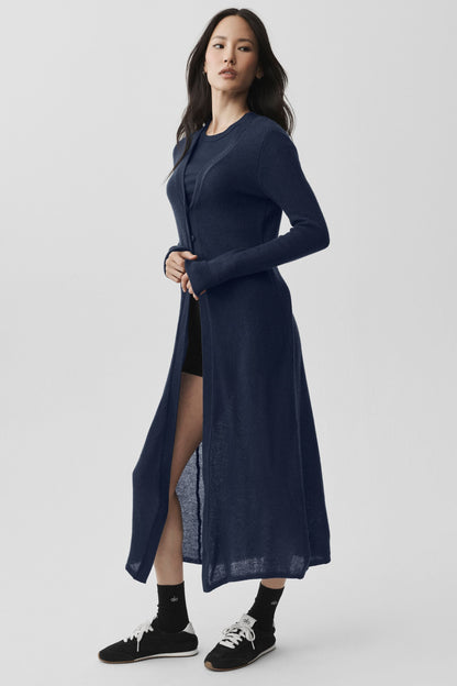 Cardigan Long En Cachemire Sheer