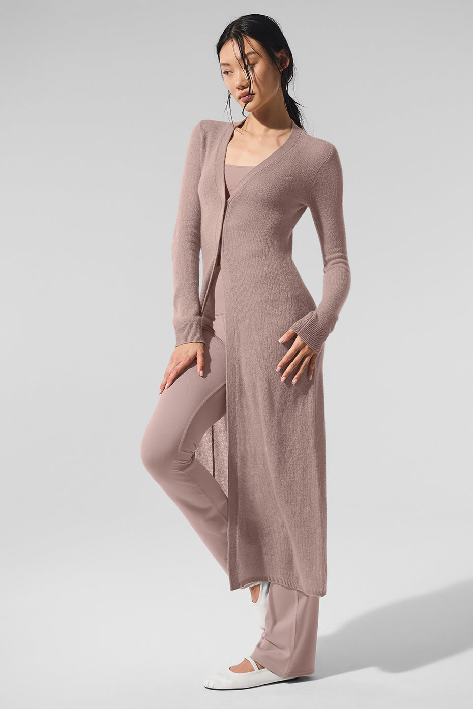 Cardigan Long En Cachemire Sheer