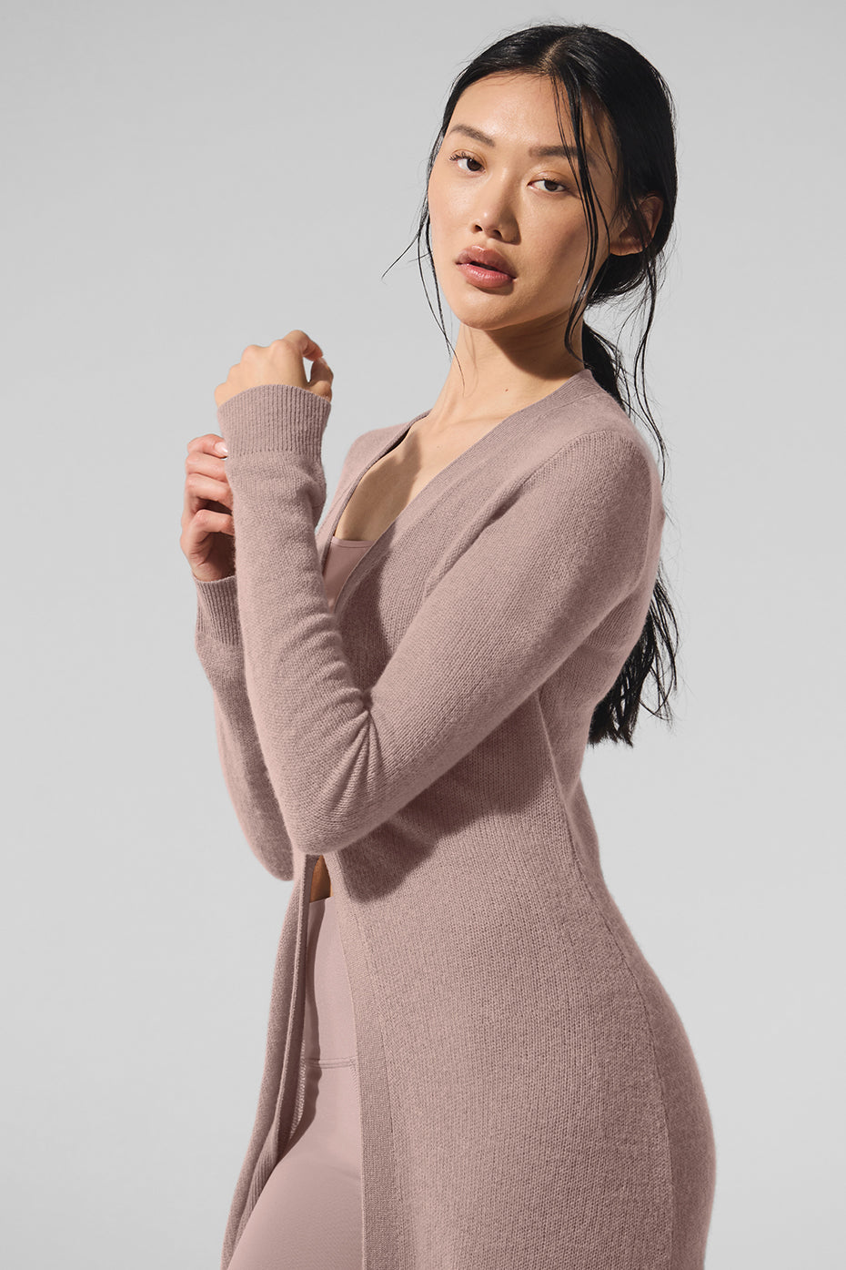 Cardigan Long En Cachemire Sheer