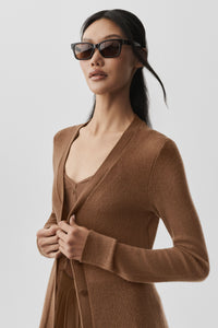 Cardigan Long En Cachemire Sheer