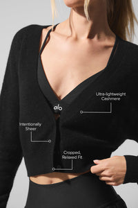 Cardigan Court En Cachemire Sheer