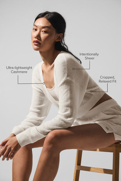Cardigan Court En Cachemire Sheer