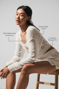Cardigan Court En Cachemire Sheer
