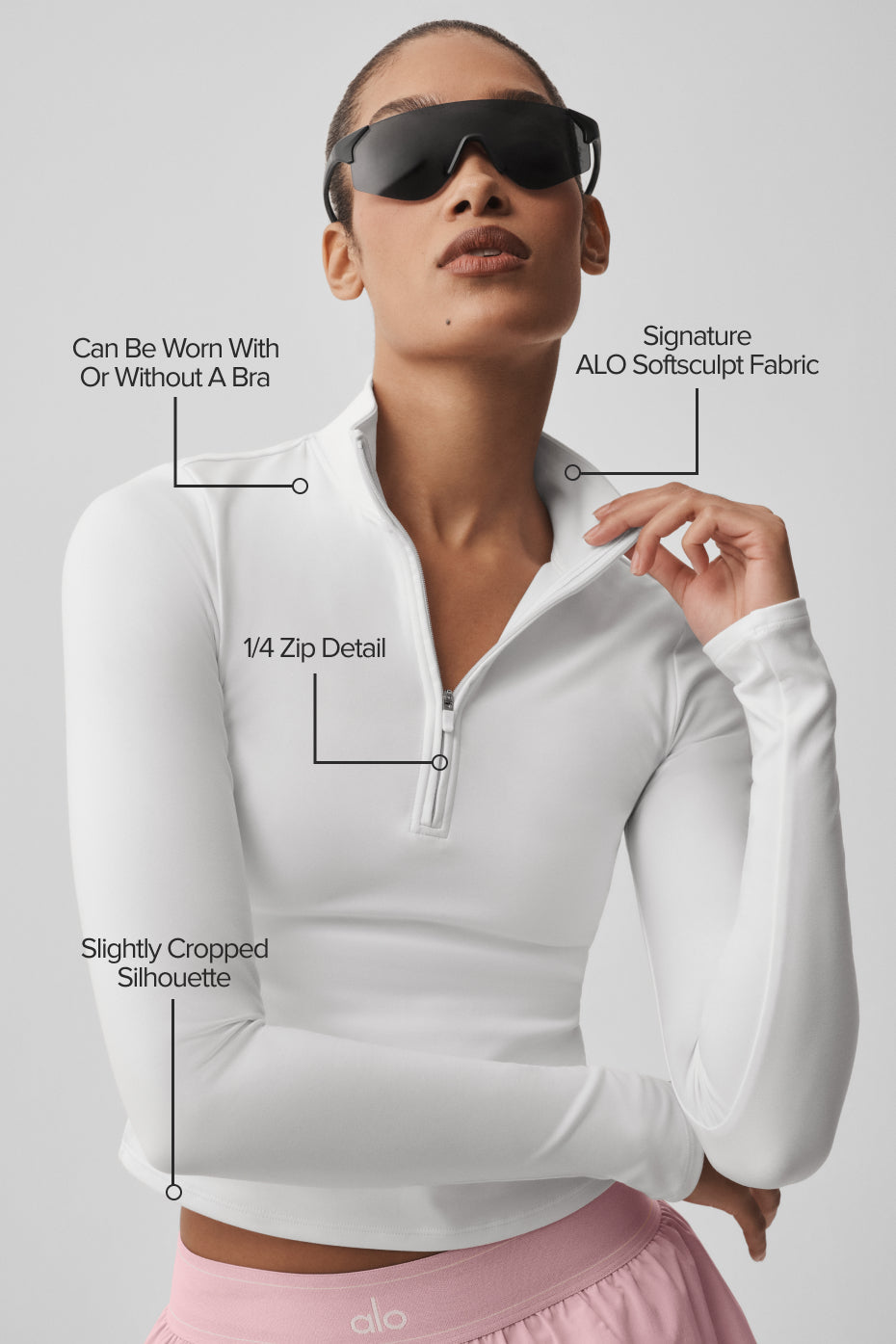 Haut Manches Longues Zippé 1/4 ALO Softsculpt Precision