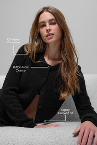 Cardigan Court En Laine Et Cachemire New Class