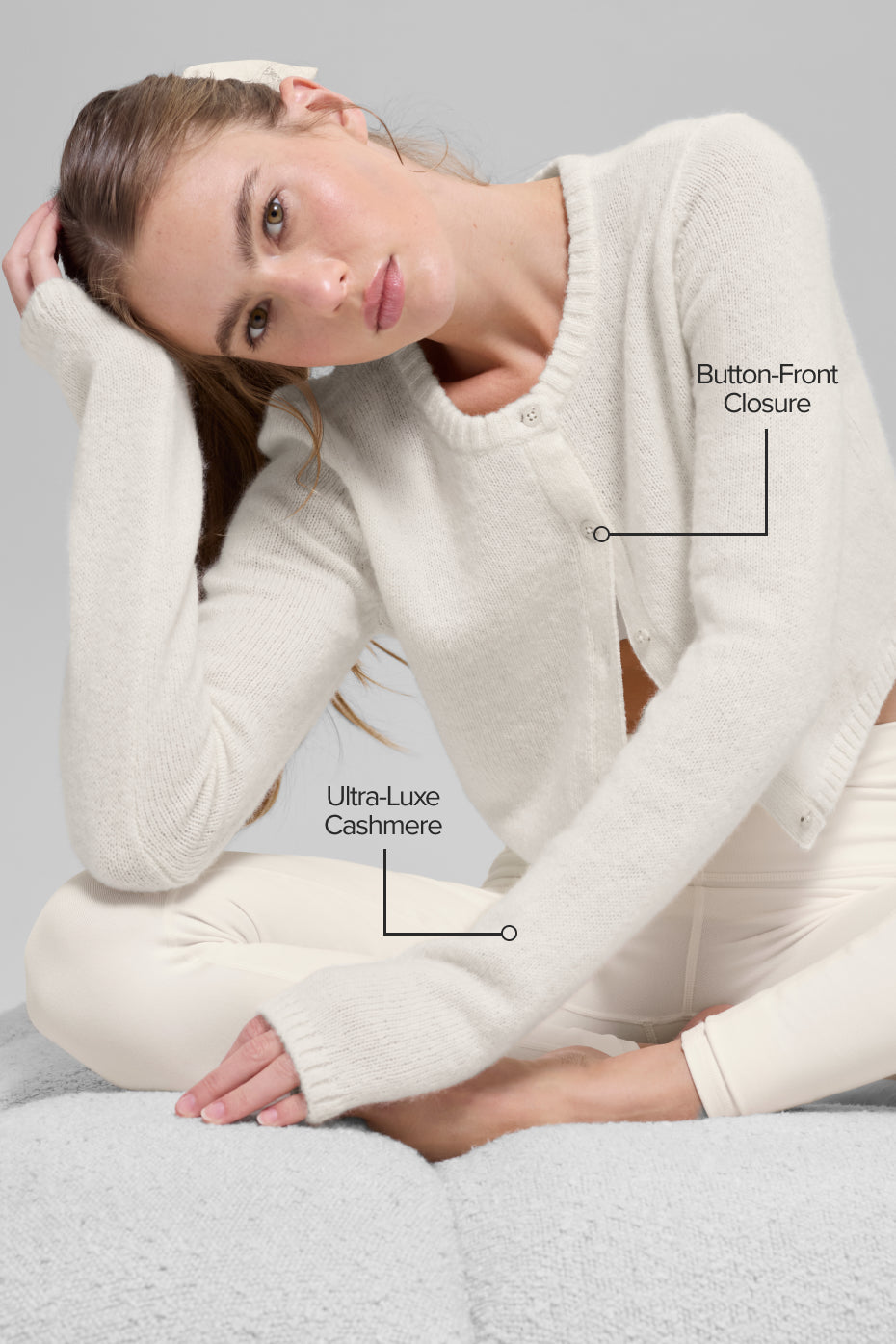 Wool Cashmere New Class Cropped Cardigan