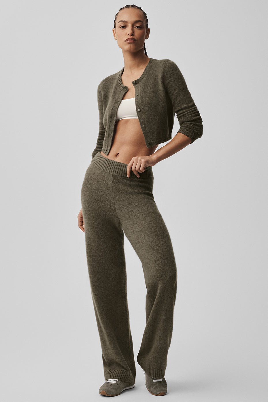 Cardigan Court En Laine Et Cachemire New Class