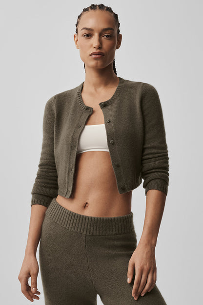 Wool Cashmere New Class Cropped Cardigan