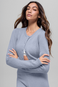 Wool Cashmere New Class Cropped Cardigan