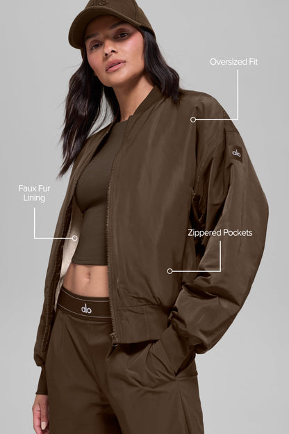 Veste Bomber Fausse Fourrure Urbanite
