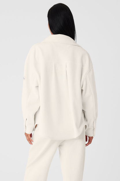 Ribbed Velour Mountain Side Shacket