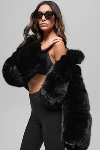 Veste Courte Fausse Fourrure Opulent