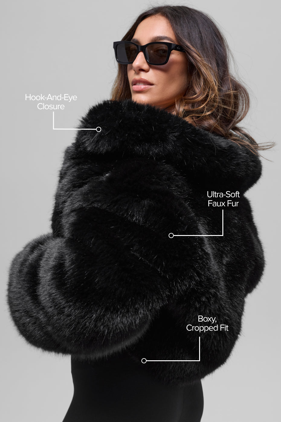 Veste Courte Fausse Fourrure Opulent