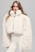 Opulent Faux Fur Cropped Jacket