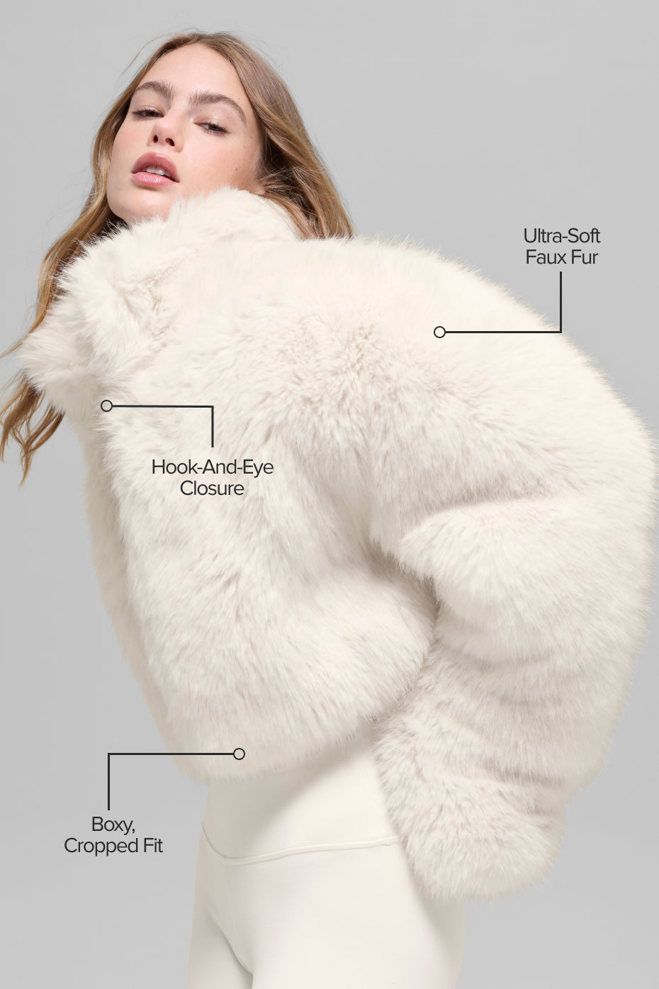 Veste Courte Fausse Fourrure Opulent