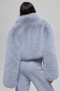 Opulent Faux Fur Cropped Jacket