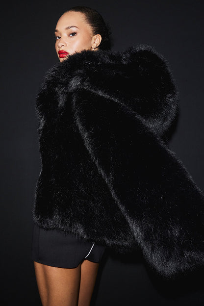 Veste Oversize Fausse Fourrure Opulent
