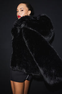 Veste Oversize Fausse Fourrure Opulent