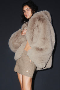 Veste Oversize Fausse Fourrure Opulent