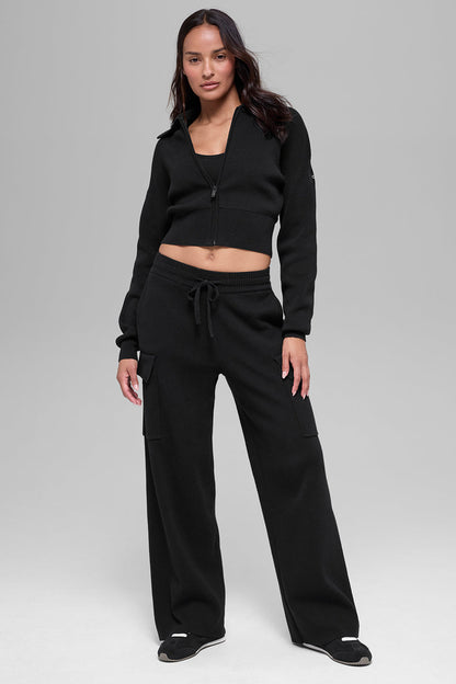 Veste Courte Zippée Scholar Knit