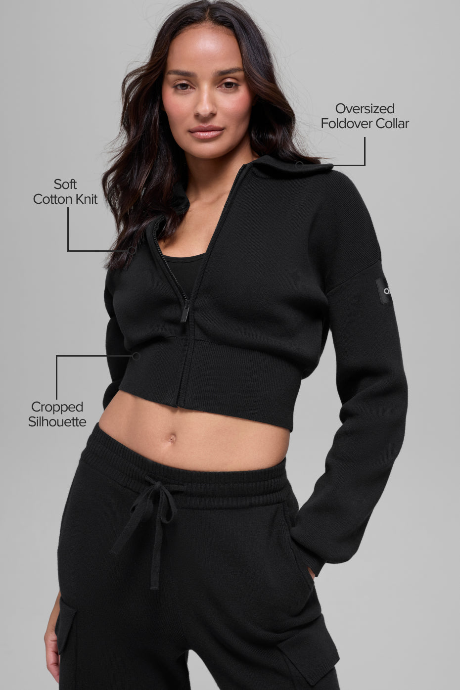 Veste Courte Zippée Scholar Knit